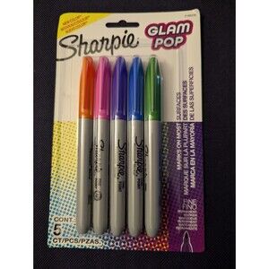 Sharpie 2185230 Glam Pop Assorted Colors Fine Point Permanent Markers Lot of 3